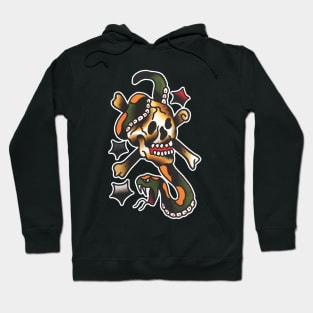 Skull and Snake Tattoo Design Hoodie